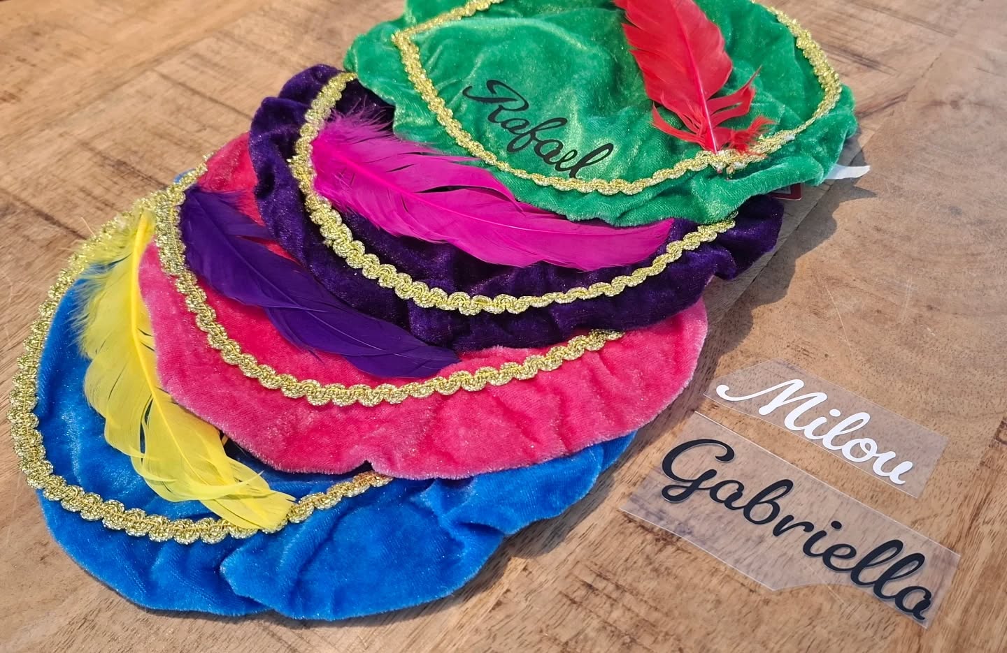 Strijkapplicatie voor Piet of Kerst muts