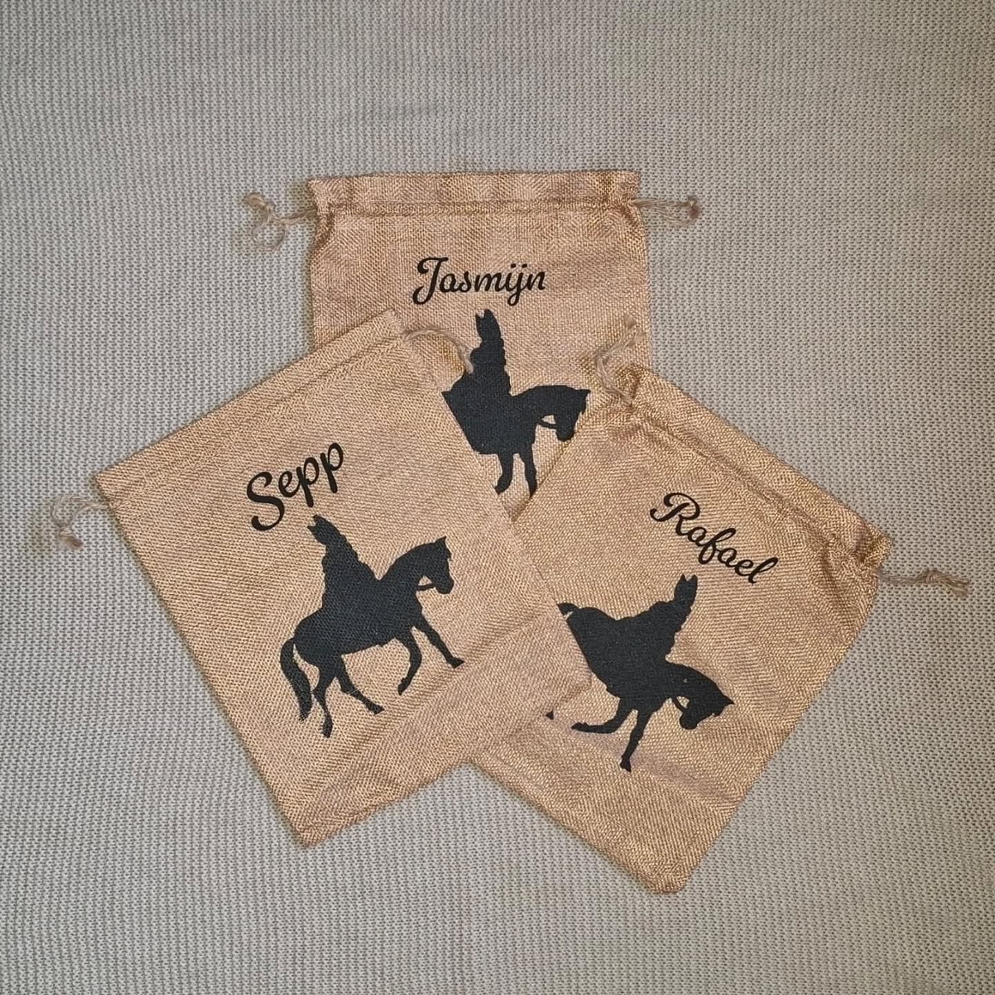 🐴 Sinterklaas pepernotenzakjes met naam🎁