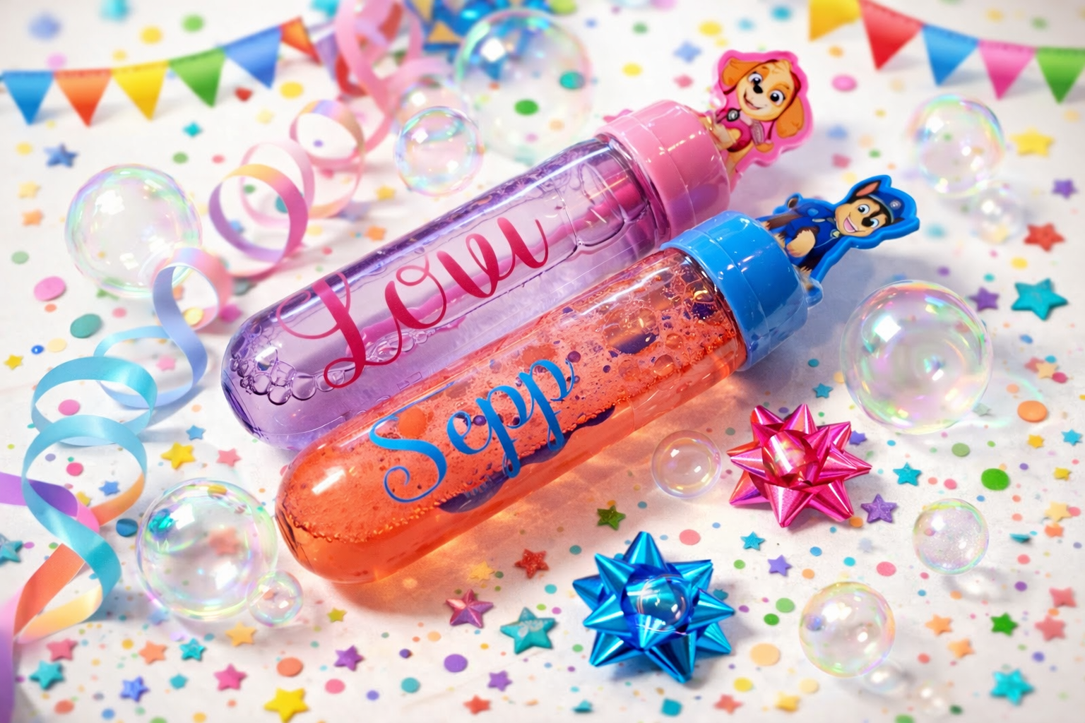 Vrolijke bellenblaas met thema 30 ml